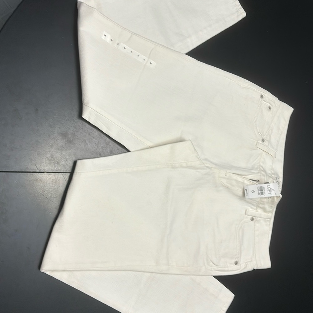 Ann Taylor Loft Modern Skinny Size 6 Cream Jean